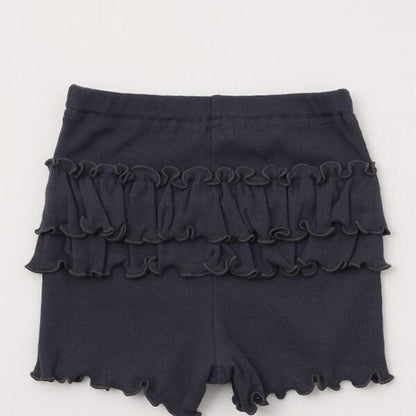 1分長度後背荷葉邊打底褲