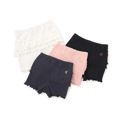 1分長度後背荷葉邊打底褲