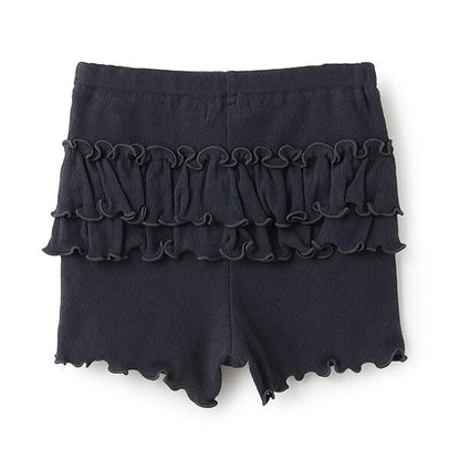 1分長度後背荷葉邊打底褲