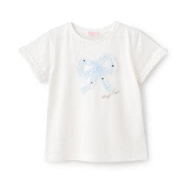 荷葉邊蝴蝶結短袖T恤