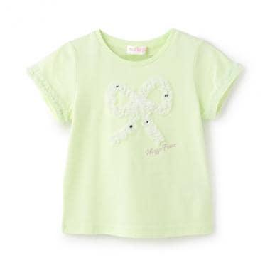 荷葉邊蝴蝶結短袖T恤