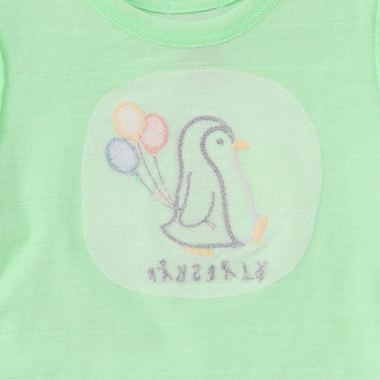 企鵝貼布短袖T恤套裝