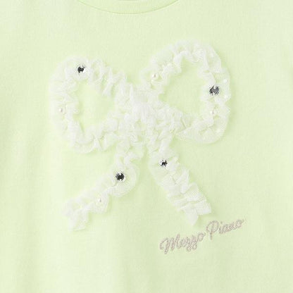 荷葉邊蝴蝶結短袖T恤