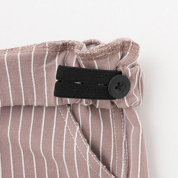 《姆明》/刺繡條紋六分褲