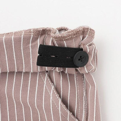 《姆明》/刺繡條紋六分褲