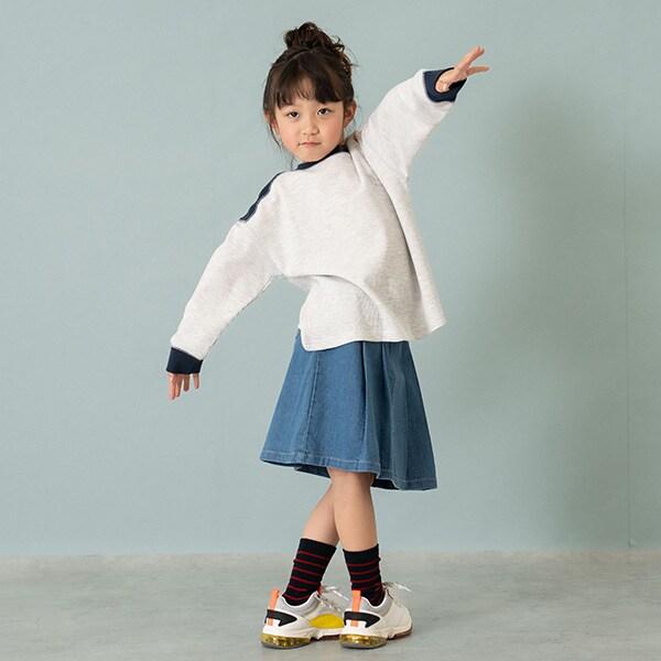 拼接華夫格寬鬆長袖T恤