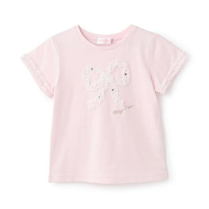 荷葉邊蝴蝶結短袖T恤