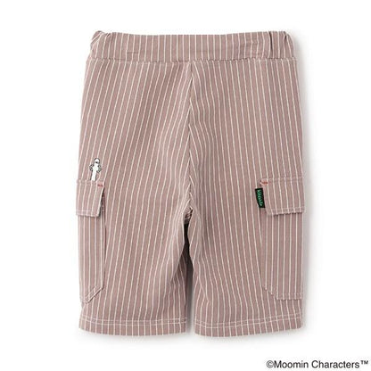 《姆明》/刺繡條紋六分褲