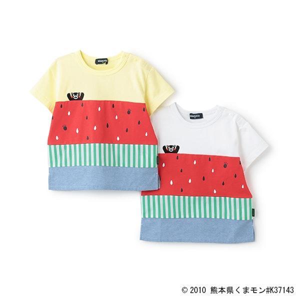 【くまモン】西瓜圖案短袖T恤