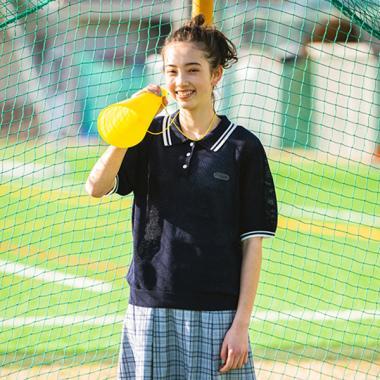 網眼短袖針織POLO衫