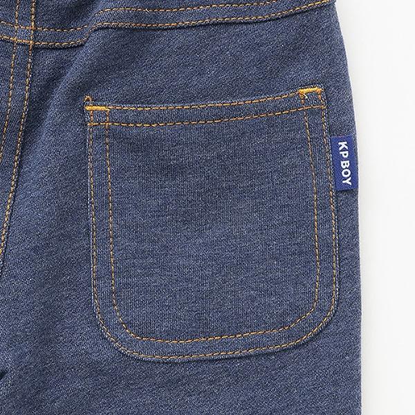 彈力牛仔針織長褲