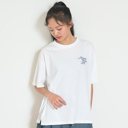 有機棉花卉印花T恤