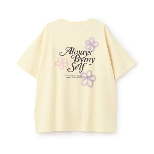 有機棉花卉印花T恤