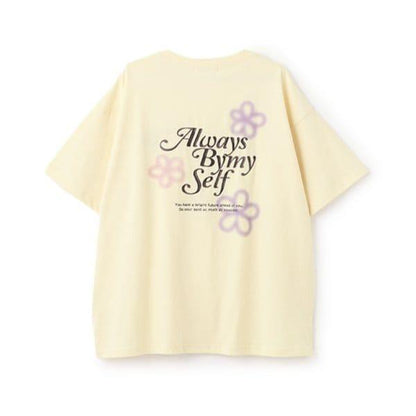 有機棉花卉印花T恤