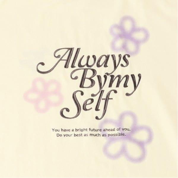 有機棉花卉印花T恤