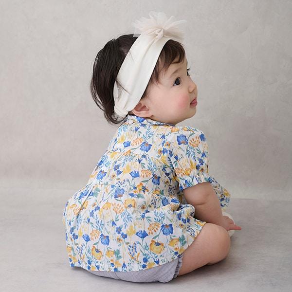 花卉圖案長款上衣褲子套裝