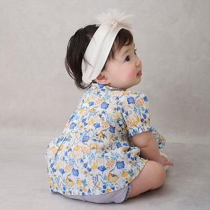 花卉圖案長款上衣褲子套裝