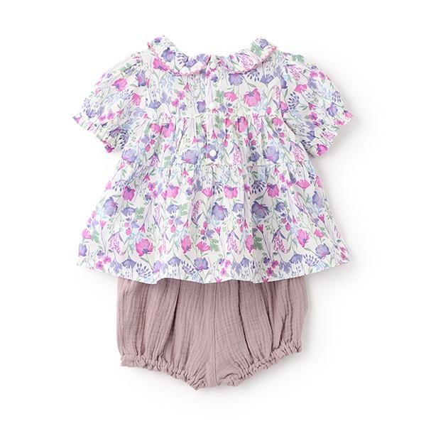 花卉圖案長款上衣褲子套裝