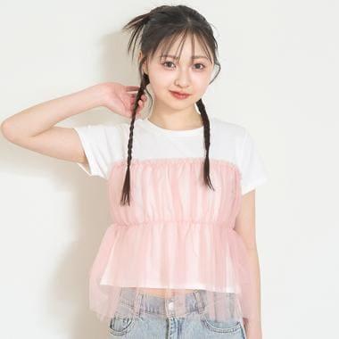 拼接層疊短袖T恤