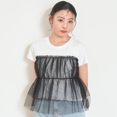 拼接層疊短袖T恤