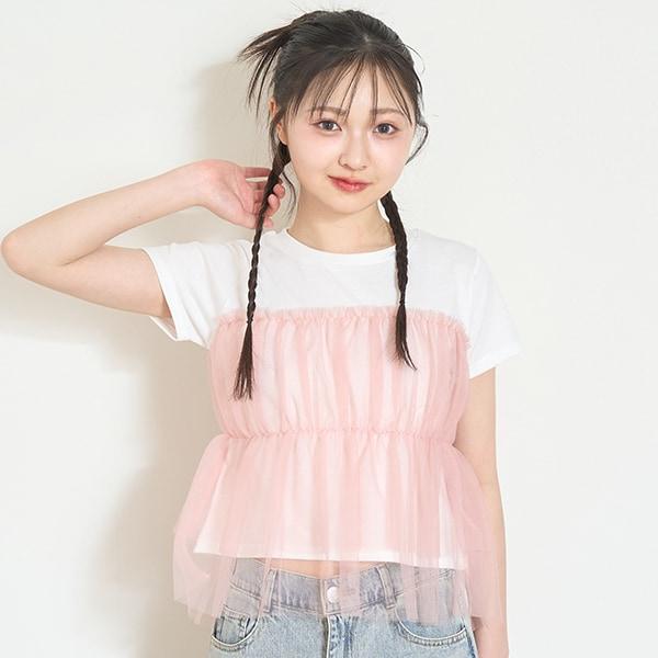 拼接層疊短袖T恤