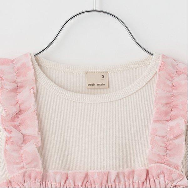 花卉圖案網紗連衣裙套裝