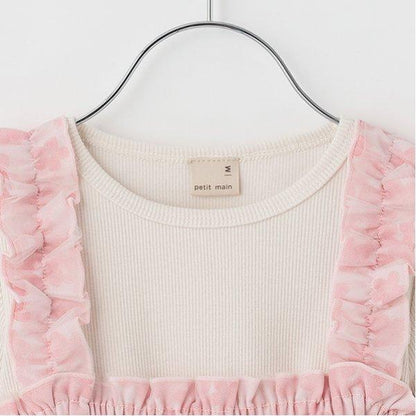 花卉圖案網紗連衣裙套裝