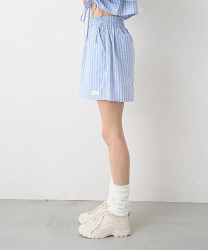 條紋短褲【韓國時尚】