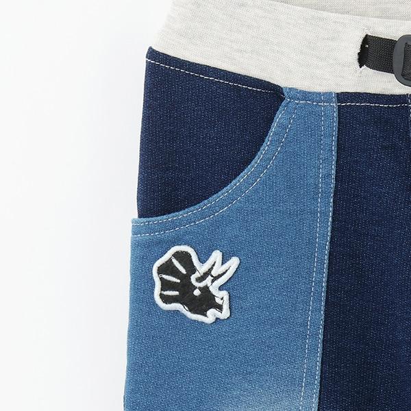 【人氣商品】【直營店無售】恐龍刺繡貼布六分褲帶羅紋褲腳