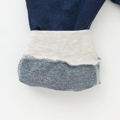 【人氣商品】【直營店無售】恐龍刺繡貼布六分褲帶羅紋褲腳