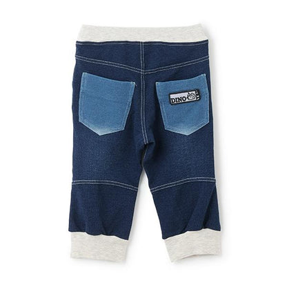 【人氣商品】【直營店無售】恐龍刺繡貼布六分褲帶羅紋褲腳