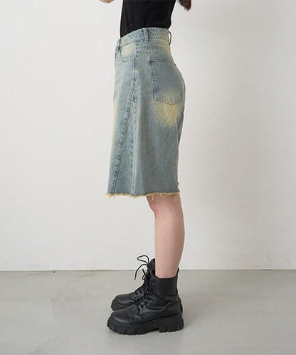 牛仔五分褲【韓國時尚】