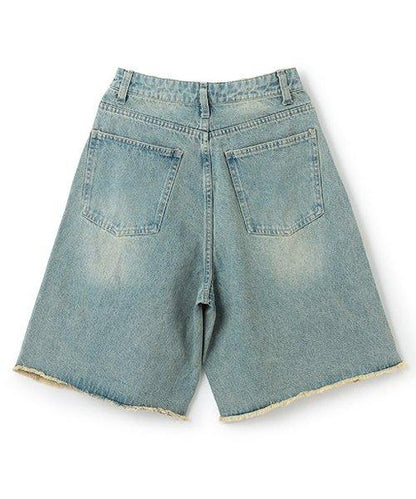 牛仔五分褲【韓國時尚】