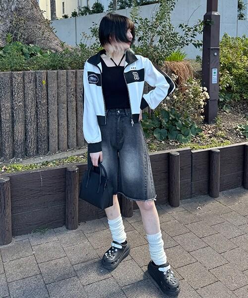 牛仔五分褲【韓國時尚】