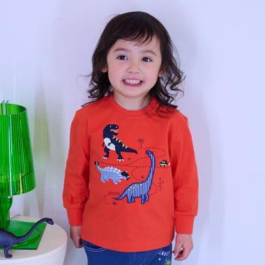 恐龍貼布繡長袖T恤