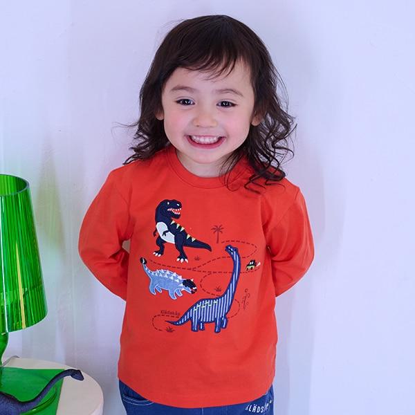 恐龍貼布繡長袖T恤