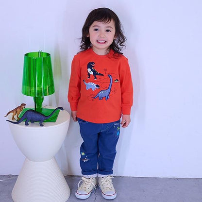 恐龍貼布繡長袖T恤