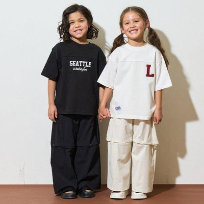 【正反兩穿OK!】【舒適天竺】字母印花T恤