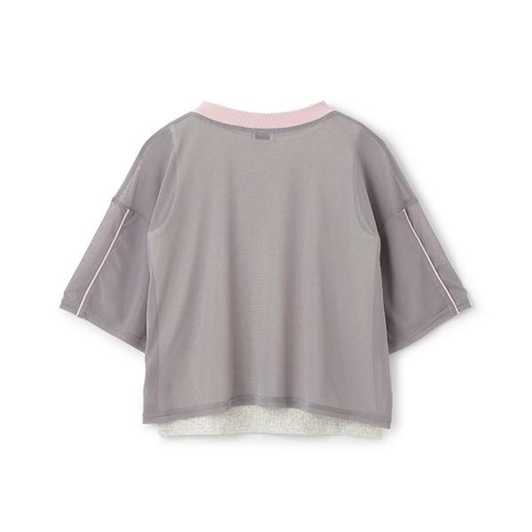 【LTXC】帶內搭網紗T恤