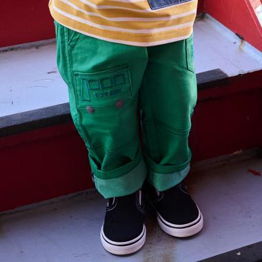 交通工具口袋畫家褲