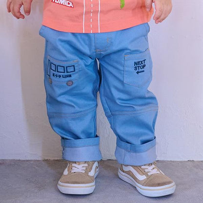 交通工具口袋畫家褲