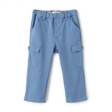 卡通針織斜紋工裝褲