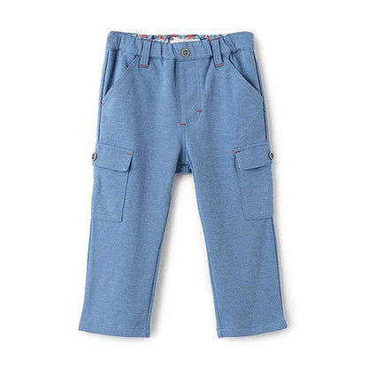 卡通針織斜紋工裝褲