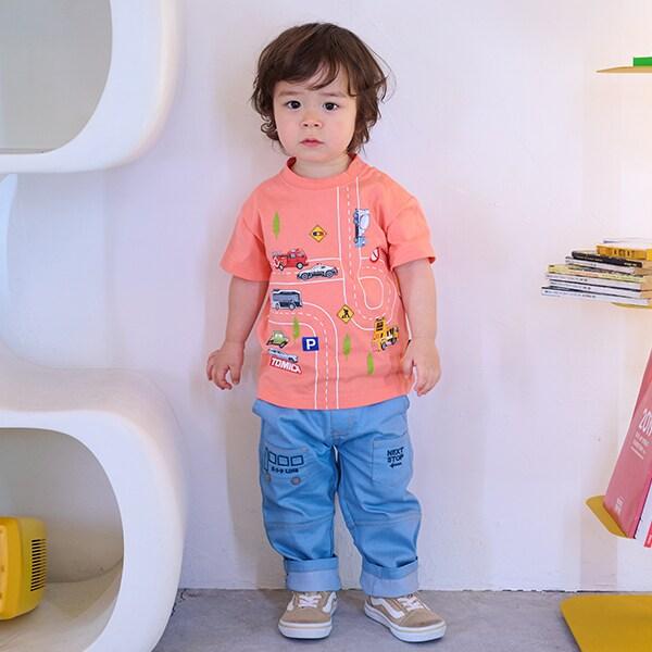 交通工具口袋畫家褲