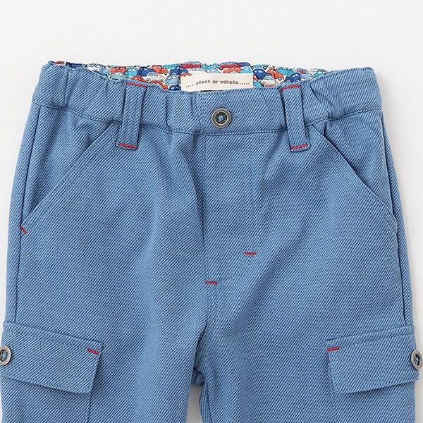 卡通針織斜紋工裝褲