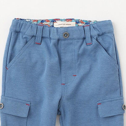 卡通針織斜紋工裝褲