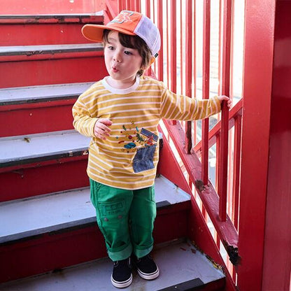 交通工具口袋畫家褲