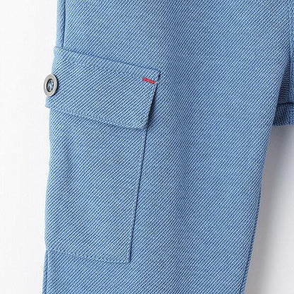 卡通針織斜紋工裝褲