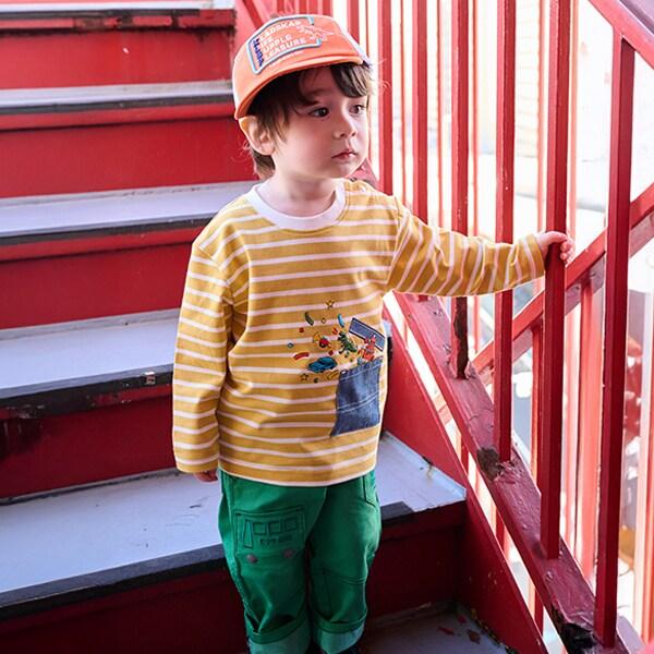 交通工具口袋畫家褲