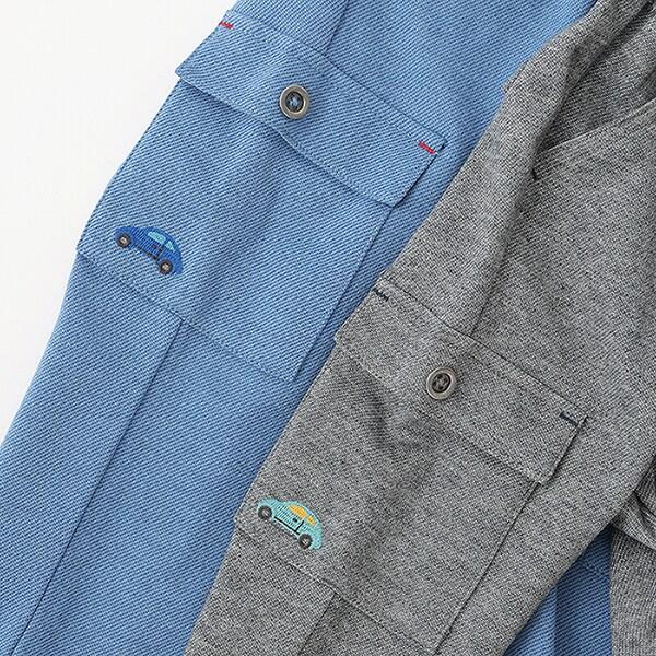 卡通針織斜紋工裝褲